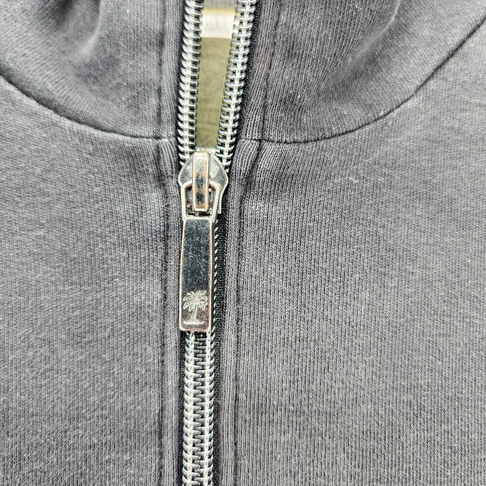 Tommy Bahama Sweatshirt Mens Large Quarter Zip Long Sleeve Black Gray